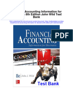 Instant Download Financial Accounting Information For Decisions 8th Edition John Wild Test Bank PDF Full Chapter
