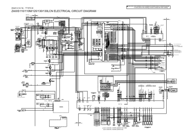 ZAXIS 110/120/130 Electrical Diagram | PDF | Fuse (Electrical) | Relay