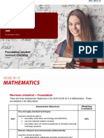 Revision Checklist Foundation Tier