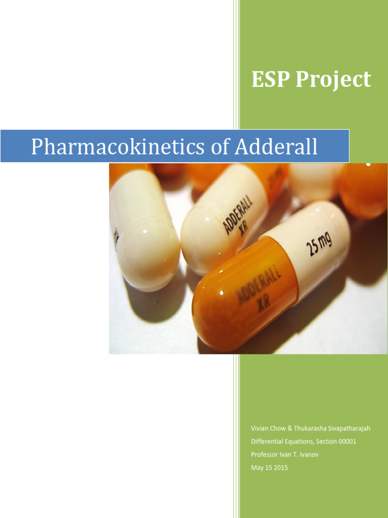 Adderall Pharmacokinetics Analysis | PDF | Pharmacology | Pharmacokinetics