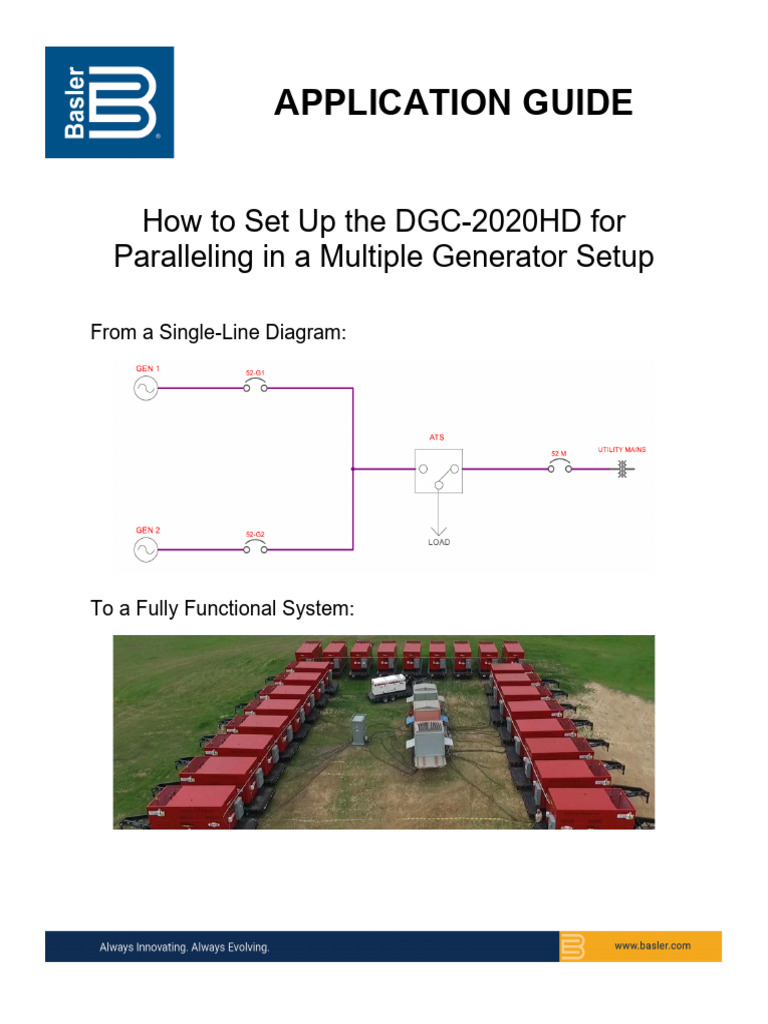 How to Set Up the DGC-2020HD for Paralleling in a Multiple Generator