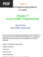 UNIT V Parallel Programming Patterns in CUDA (T2 Chapter 7) - P P With CUDA