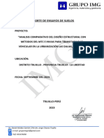 Reporte de Ensayos de Suelos: Av. Daniel Alcides Carrión 278-Urb. Jorge Chavez-Trujillo Telf: 955476698