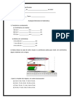 Avaliação de Matemática