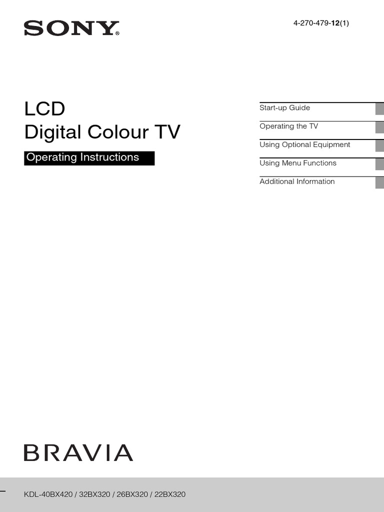 LCD Digital Colour TV: Operating Instructions | PDF | Hdmi | Ac Power