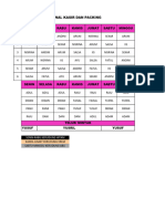 Jadwal Kasir Desember