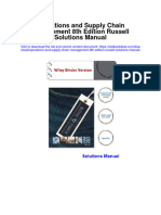 Instant Download Operations and Supply Chain Management 8th Edition Russell Solutions Manual PDF Full Chapter