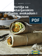 Tortilja Sa Vegetarijanskim Cuftama Avokadom I Humusom