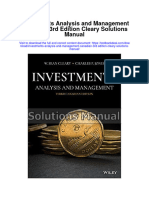 Instant Download Investments Analysis and Management Canadian 3rd Edition Cleary Solutions Manual PDF Full Chapter