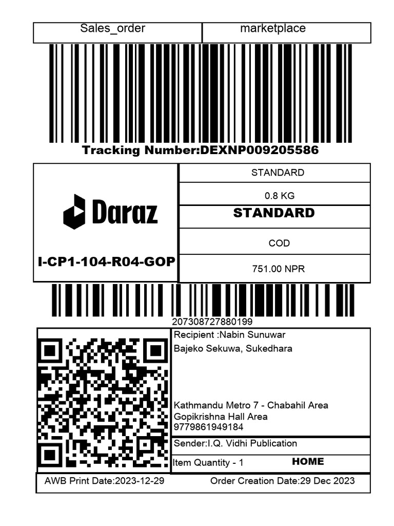 Sales order marketplace tracking number dexnp009205586 pdf