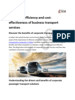 Increasing Efficiency and Cost Effectiveness of Business Transport Services