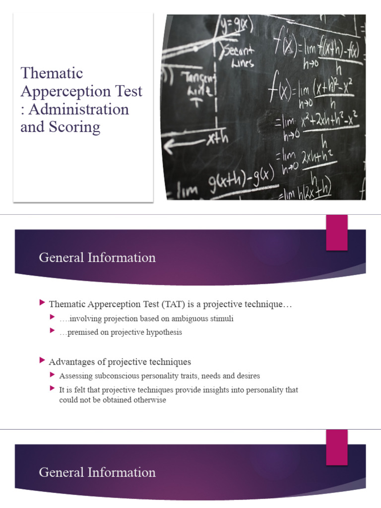 TAT | PDF | Id | Psychology