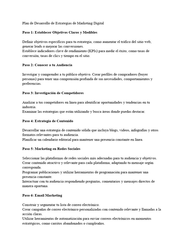Estrategia Marketing Digital | PDF | Publicidad online | Internet