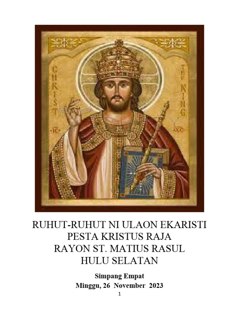 Liturgi Ekaristi Kristus Raja 2023 | PDF | Seni & Disiplin Bahasa ...