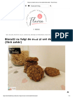 Biscuiţi cu fulgi de ovăz şi unt de arahide (fără zahăr)