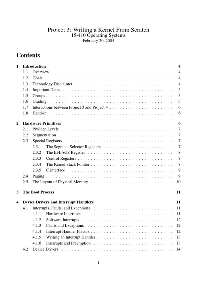 Wriring A Kernel | PDF | Operating System Technology | Computer Data