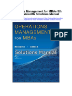 Instant download Operations Management for Mbas 5th Edition Meredith Solutions Manual pdf full chapter