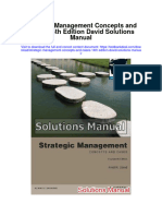 Instant Download Strategic Management Concepts and Cases 14th Edition David Solutions Manual PDF Full Chapter
