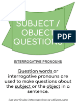Subject Object Questions