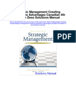Instant Download Strategic Management Creating Competitive Advantages Canadian 4th Edition Dess Solutions Manual PDF Full Chapter