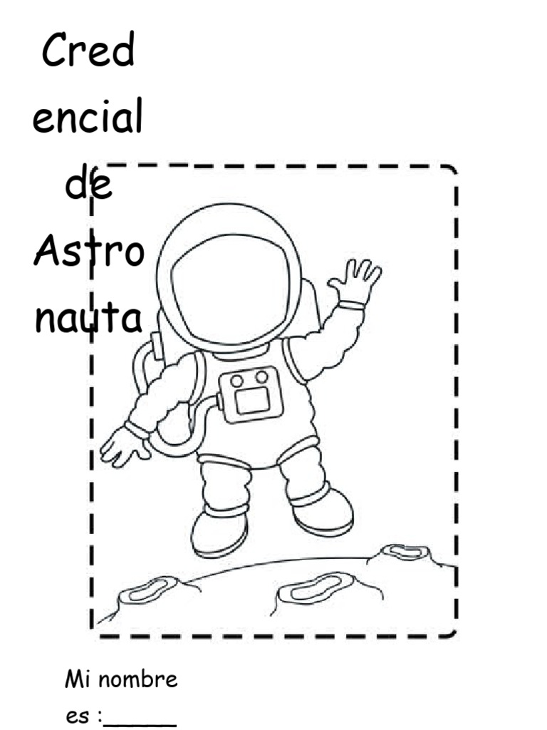 Credencial de Astronauta - Premio Virtual - Patrones | PDF
