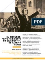 El Discurso - "Give Me Liberty or Give Death" de Patrick Henry Juan Vizuete