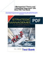 Instant Download Strategic Management Theory and Cases An Integrated Approach 12th Edition Hill Test Bank PDF Full Chapter