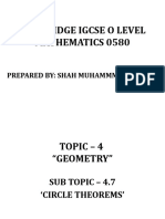 Cie Igcse o Level Maths Topic 4