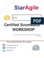 StarAgile CSM ParticipantWorkBook 2017