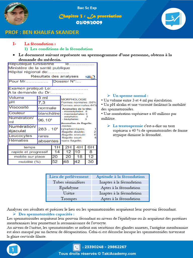 Étapes de la procréation et fécondation | PDF | Procréation ...
