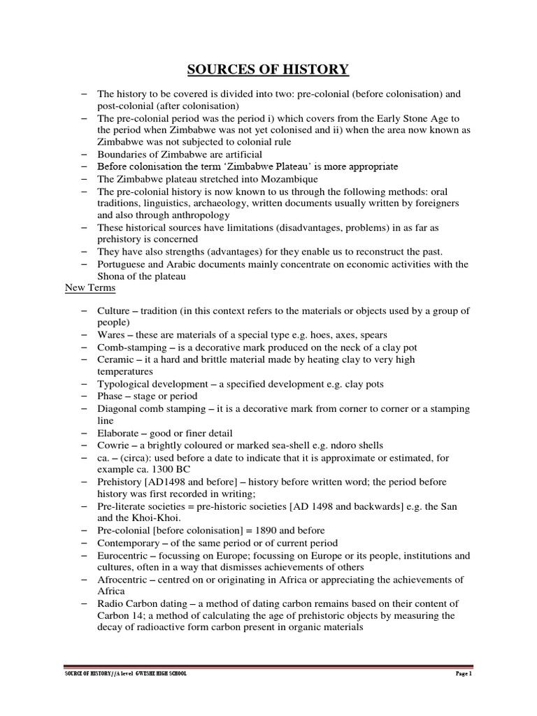 Sources of History | Download Free PDF | Anno Domini | Archaeology
