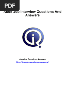 81 Audit Interview Questions Answers Guide