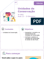 Unidades de Conservação: 9º ANO Aula 13 - 3º Bimestre