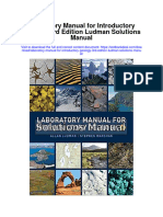 Instant Download Laboratory Manual For Introductory Geology 3rd Edition Ludman Solutions Manual PDF Full Chapter