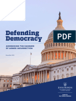 Defending Democracy: Addressing The Danger of Armed Insurrection