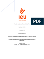 Actividad 3. Presupuesto de Mano de Obra Directa de Una Empresa de Manufactura