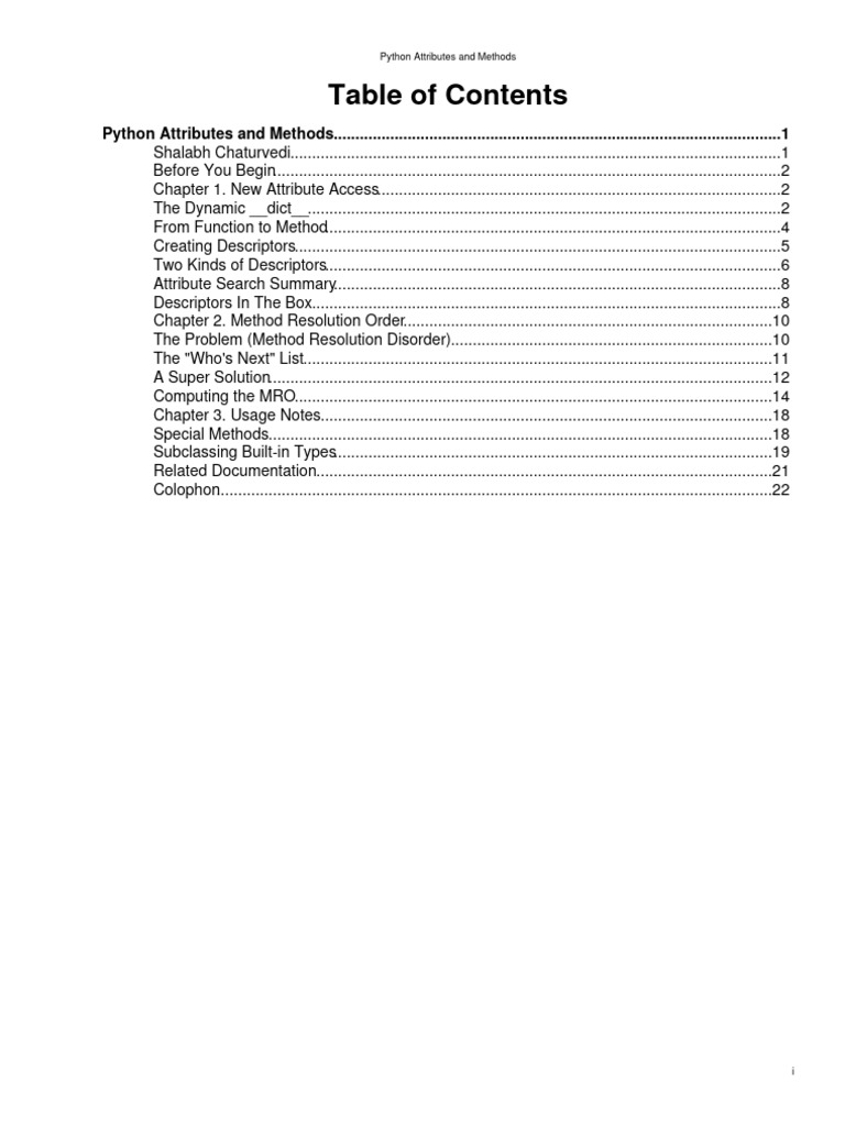 Python Attributes and Methods | PDF | Class (Computer Programming ...