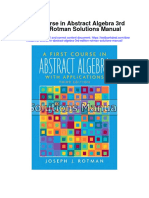 Instant Download First Course in Abstract Algebra 3rd Edition Rotman Solutions Manual PDF Full Chapter