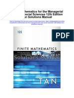 Instant Download Finite Mathematics For The Managerial Life and Social Sciences 12th Edition Tan Solutions Manual PDF Full Chapter