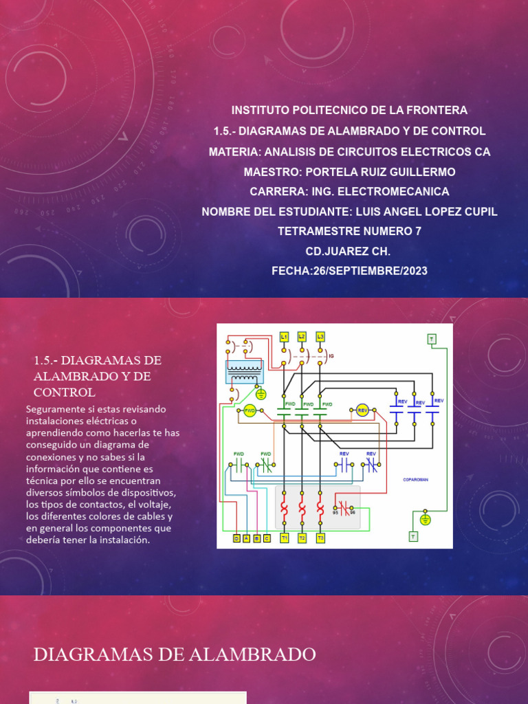 Diagramas de Alambrado y de Control | PDF | Red eléctrica | Análisis de ...
