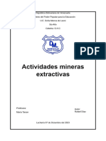 Actividades Mineras Extractivas