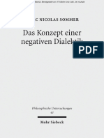 (Philosophische Untersuchungen, Band 41) Marc Nicolas Sommer - Das Konzept Einer Negativen Dialektik - Adorno Und Hegel-Mohr Siebeck (2016)