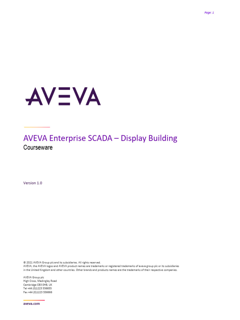 AVEVA SCADA Display Building Course | PDF | Databases | Graphical User ...