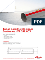 Tubos para Instalaciones Sanitarias NTP 399.003: Norma de Fabricación
