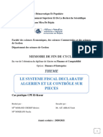 Le Systéme Fiscal Declaratif Algérien Et Le Controle Sur Piéces