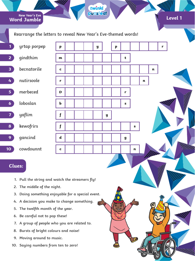 T PZ 1663658733 Fun New Years Eve Word Jumble Puzzle Pack - Ver - 1 ...
