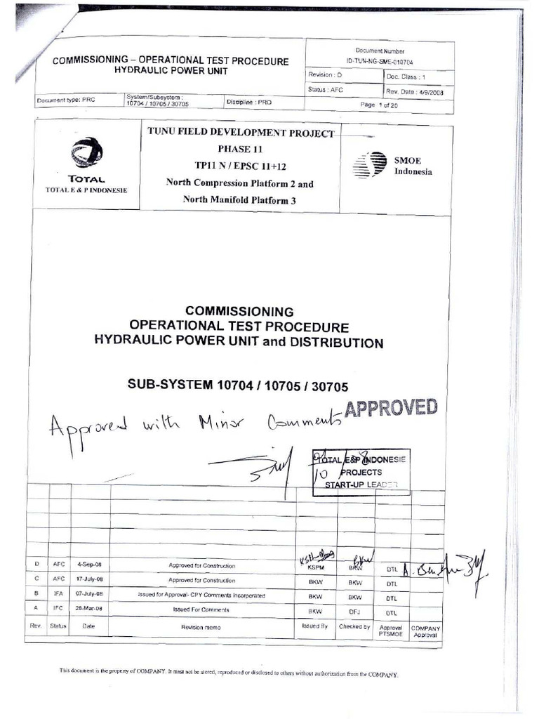 Hydraulic Power Unit Test Procedure | PDF | Pump | Valve