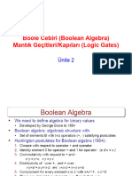 Boole Cebiri (Boolean Algebra) Mantık Geçitleri/Kapıları (Logic Gates)