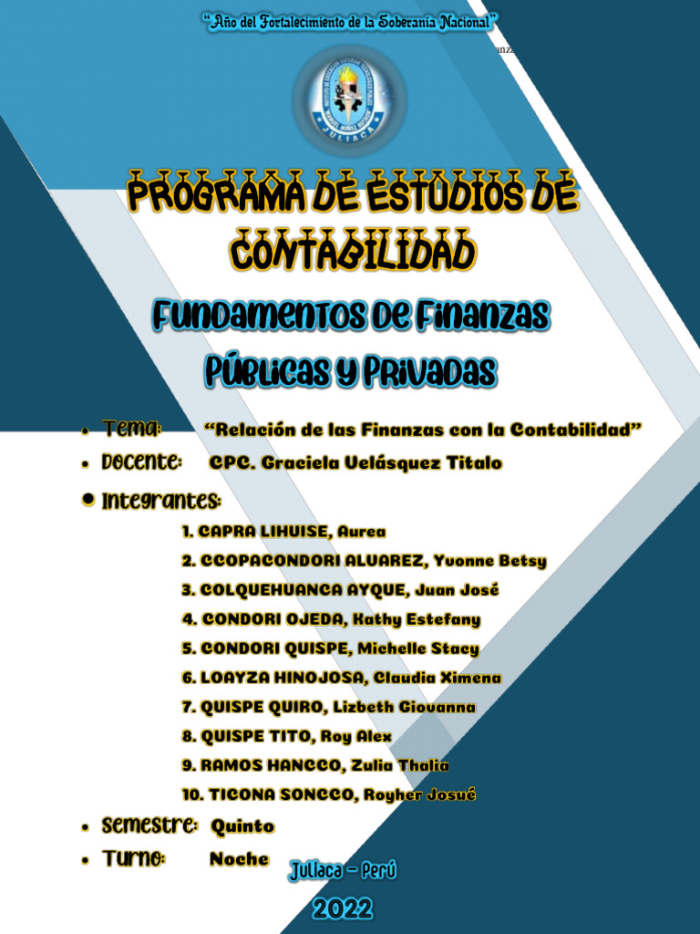 Fundamentos de Finanzas Públicos y Privados | PDF | Contabilidad | Business