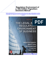 Instant Download Legal and Regulatory Environment of Business 16th Edition Pagnattaro Solutions Manual PDF Full Chapter